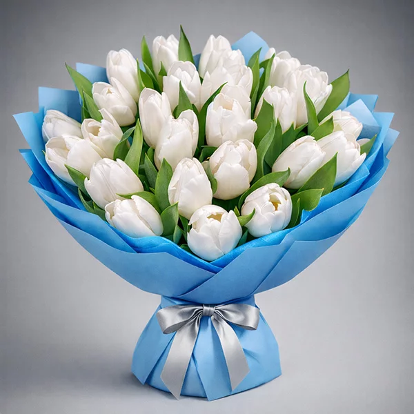 Сердце океана - букет из тюльпанов